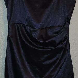 Elegant Black Satin Dress
